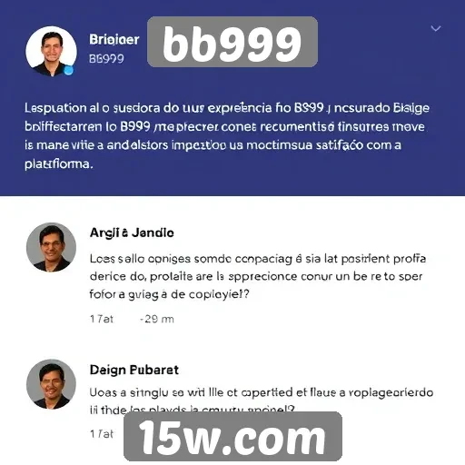 Feedback dos usuários sobre a experiência no bb999
